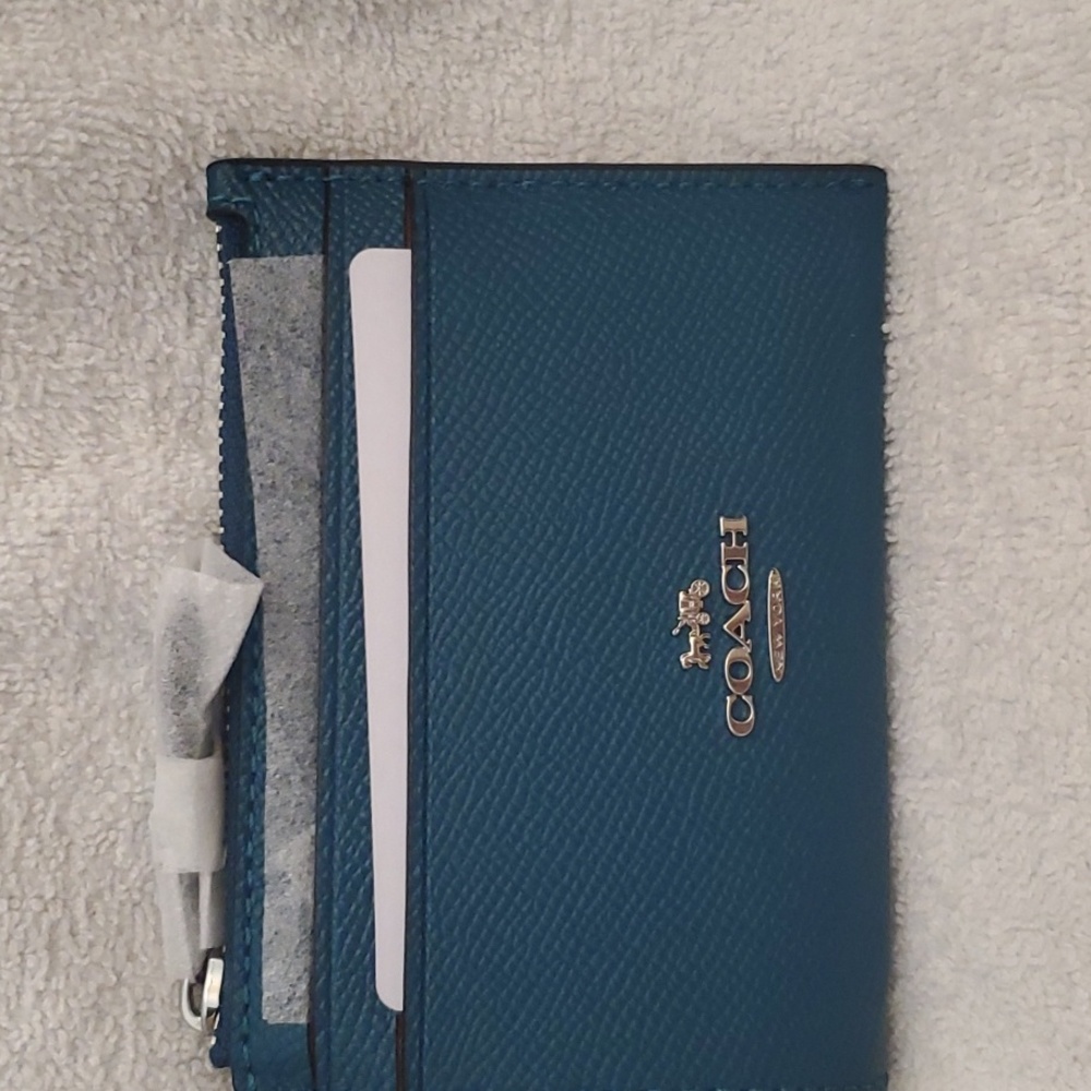**Authentic Coach dark turquoise id/card holder
